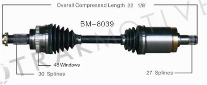 Picture of BMW 3-SER LEFT front axle shaft, 31607558949